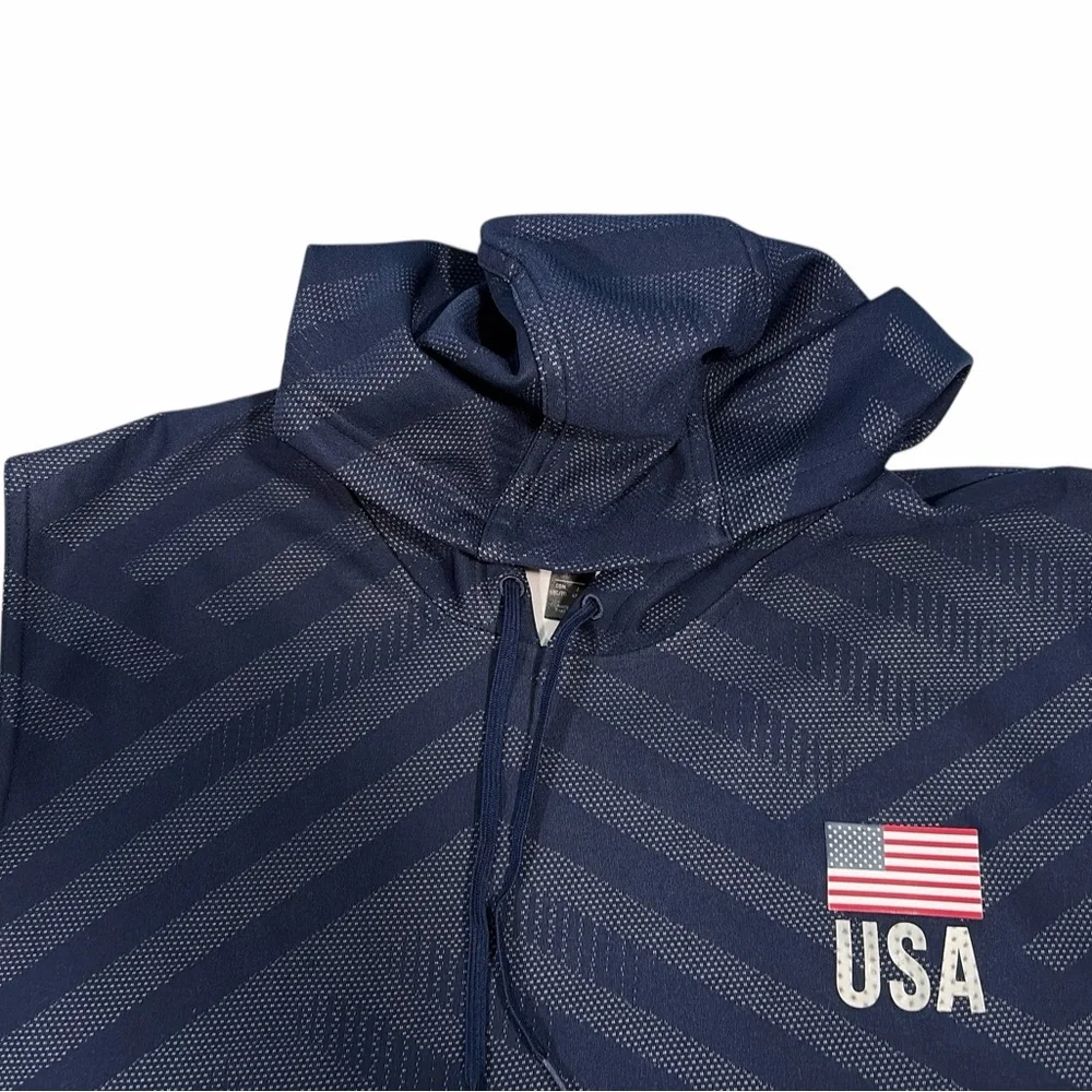 Adidas USA Volleyball Hoodie Men's XL Sleeveless - Picture 5 of 7